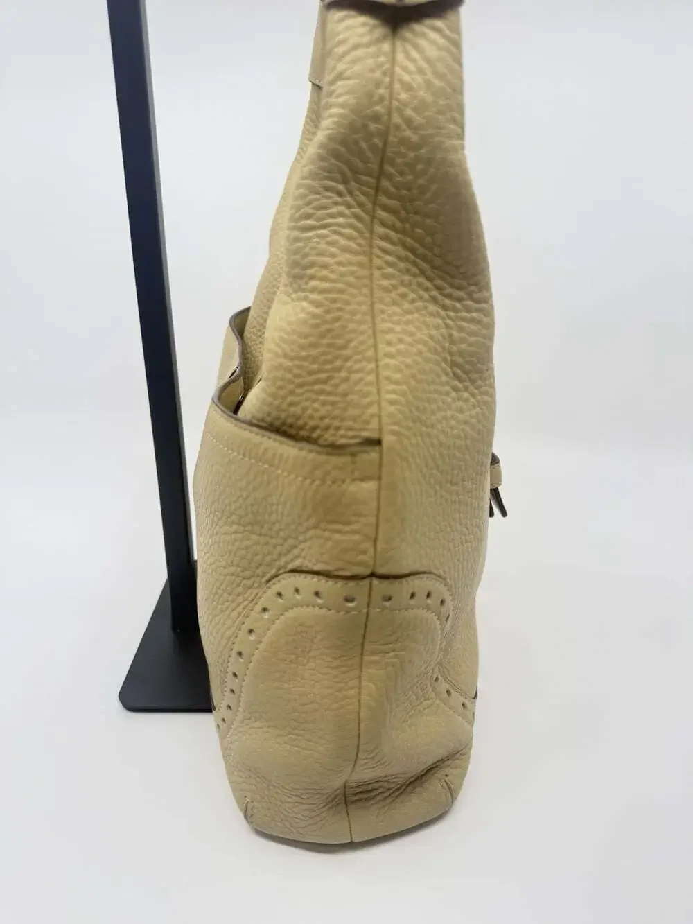 VTG 2005 Coach Hamptons Buckle Hobo 5054 RARE Ivory Pebbled Leather Y2K PRISTINE